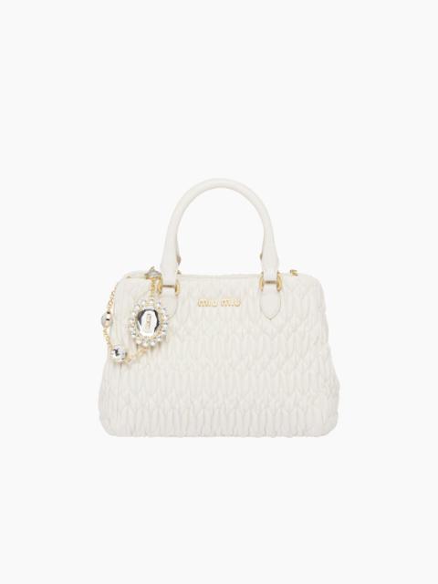 Miu Miu Miu Crystal cloqué nappa leather handbag
