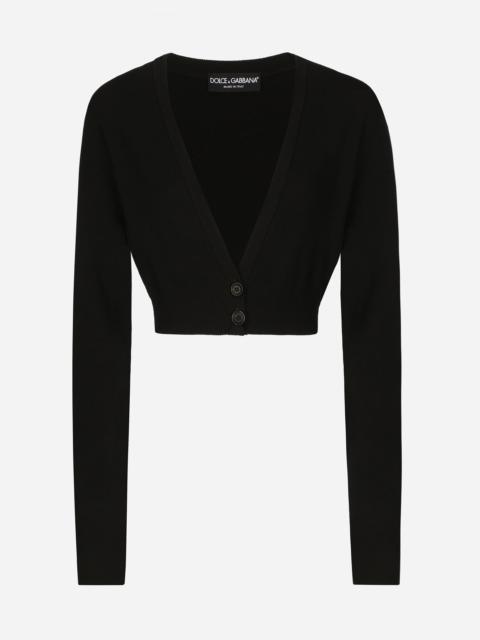 Dolce & Gabbana Wool cardigan with plunging necklace