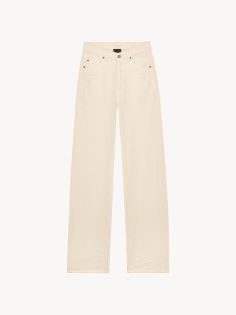 SAINT LAURENT V-WAIST LONG BAGGY JEANS