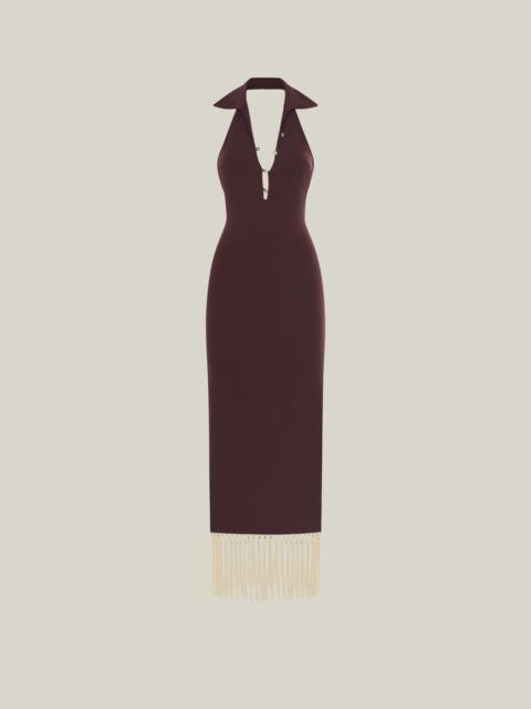Taller Marmo Tropicana Dress in Mahogany