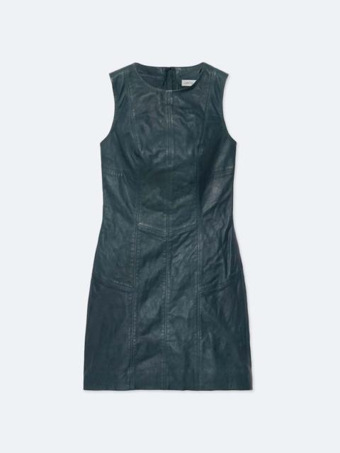 ALLSAINTS VEE LEATHER MINI DRESS