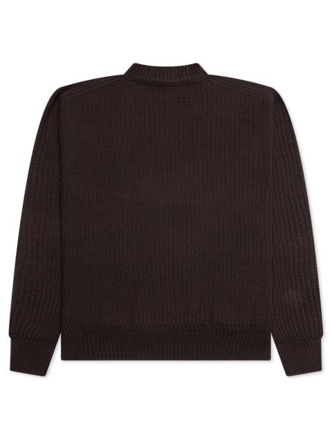 ISSEY MIYAKE COMMON KNIT SWEATER - BROWN