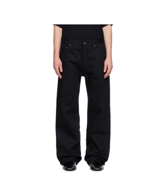 BALENCIAGA Black Curved Knee Jeans
