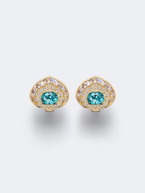 Marina B Claudia 18kt gold earrings with gemstones