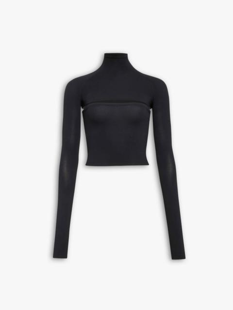 Alaïa SECOND-SKIN KNIT CUT-OUT TOP