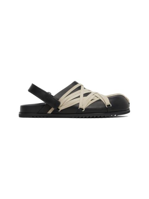 Rick Owens Black Concordians Megalace Granola Mules