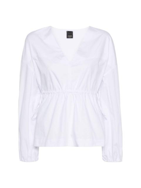 long-sleeve cotton blouse