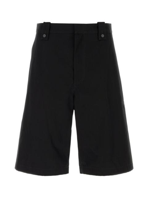 Black twill bermuda shorts