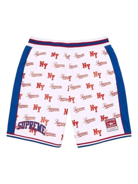 Supreme Supreme x Mitchell & Ness SS26 Monogram Basketball Short 'White' SUP-SS26-221-WHT