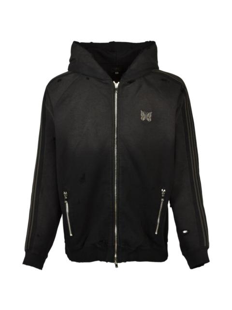 NEEDLES distressed-effect zipped hoodie