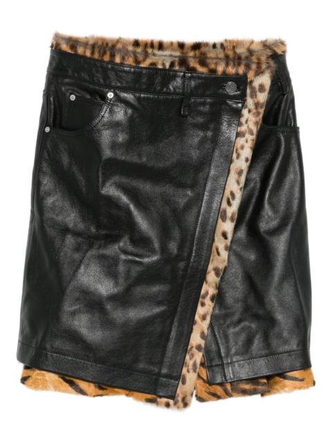 Martine Rose fur-trim wrap skirt