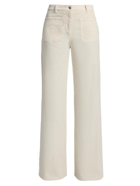 NILI LOTAN Women's Florence Flared Cotton-Blend Corduroy Pants - Stone
