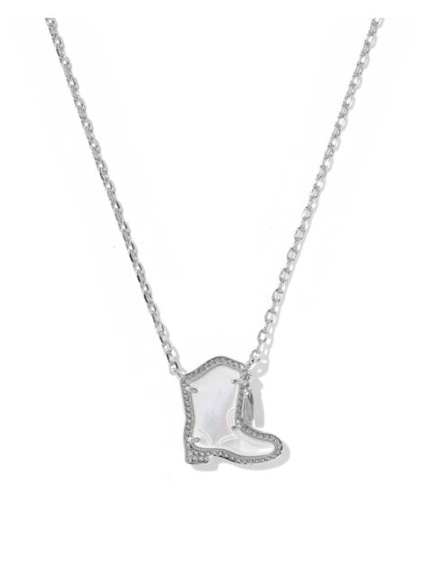 KENDRA SCOTT Drill Team Boot Silver Short Pendant Necklace