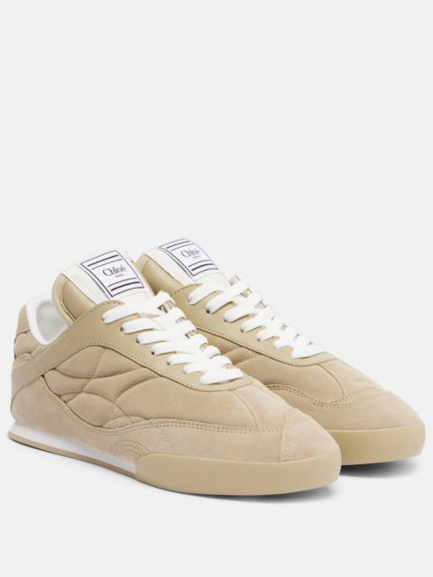 Chloé Chloé Kick leather-trimmed suede sneakers