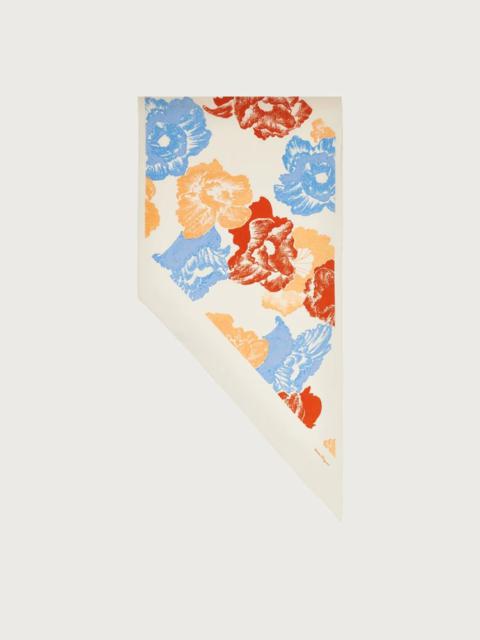 FERRAGAMO POPPY PRINT SILK STOLE