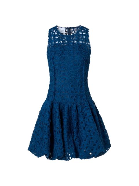 AKRIS Women's Embroidered Tulle Sleeveless Minidress - Dark Blue