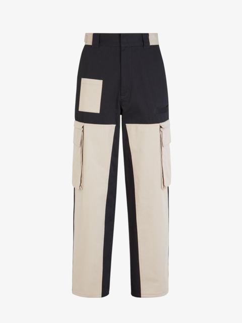 FENDI Multicolor gabardine pants