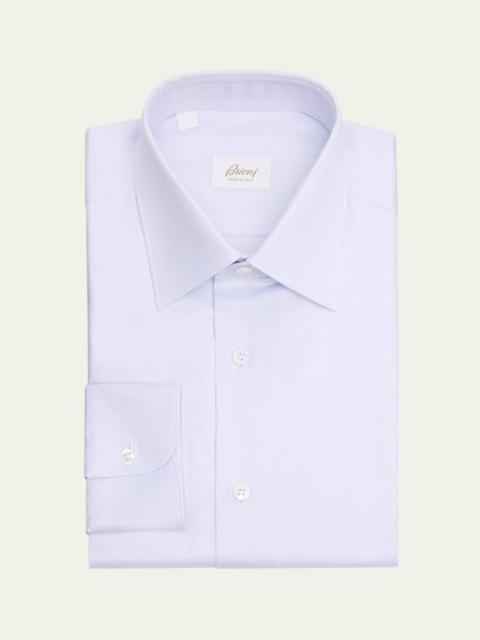 Brioni Men's Textured Cotton Point-Collar Dress Shirt