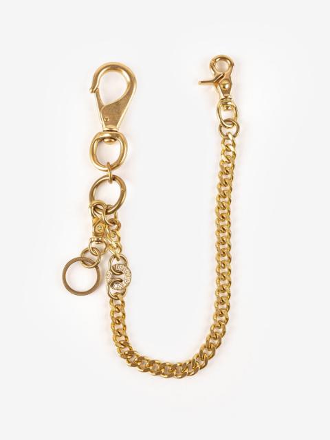 Iron Heart Brass-W15 Wallet Chain with Large Clip and Keyring - Brass
