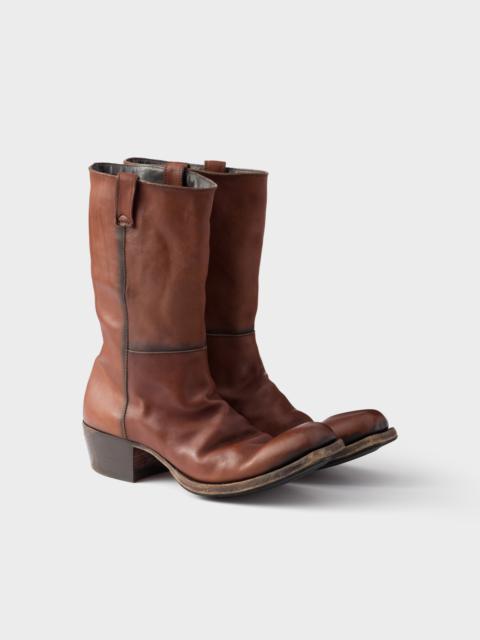 Prada Antique leather boots