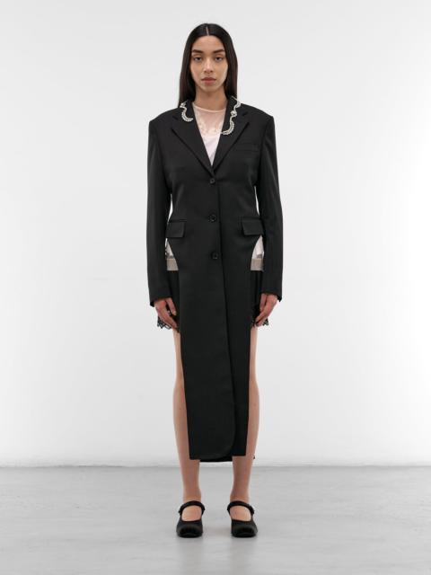 Simone Rocha Embellished Hip Cut-Out Tailored Coat
