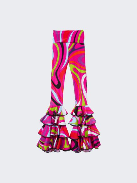 Ruffle Hem Pant Fuchsia