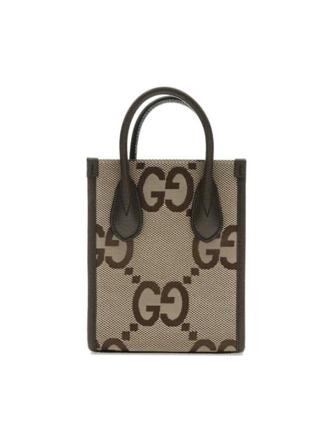 GUCCI Gucci Jumbo GG Tote Bag Mini Camel/Ebony