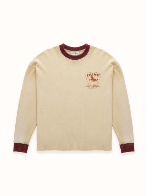 DUKE + DEXTER DR4 Antique White Racing Waffle Top