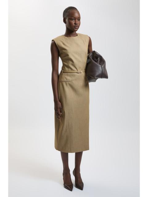KAREN MILLEN Petite Tailored Belted Midi Skirt Pencil Dress