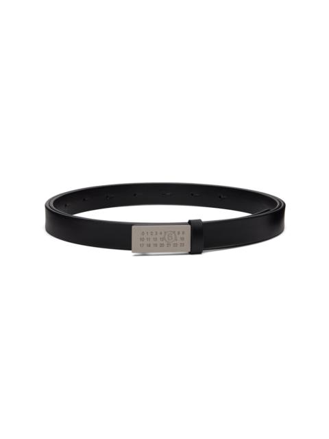 MM6 Maison Margiela Black Numeric Mini Calf Leather Belt