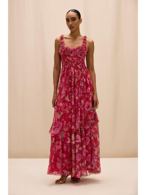 PatBO PEONY CORSET MAXI DRESS