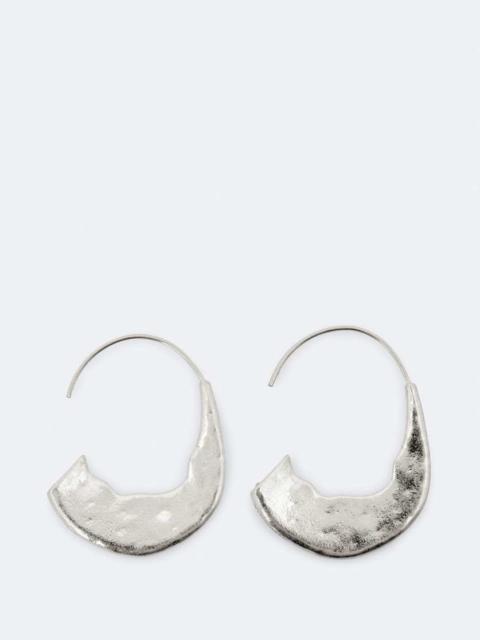 ALLSAINTS TALON LARGE FLAT HAMMERED EARRINGS