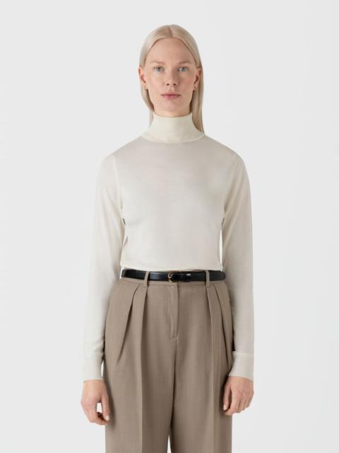 Sunspel Merino Silk Roll Neck