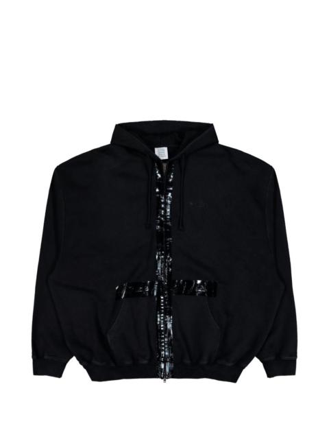 VETEMENTS taped zip-up hoodie