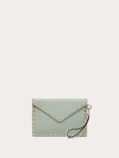 Valentino ROCKSTUD GRAINY CALFSKIN POUCH