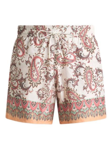 Etro Leafy Paisley Print Swim Shorts