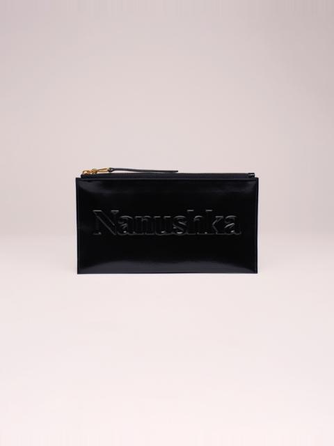 Nanushka LAMARA - Patent vegan leather wallet - Black
