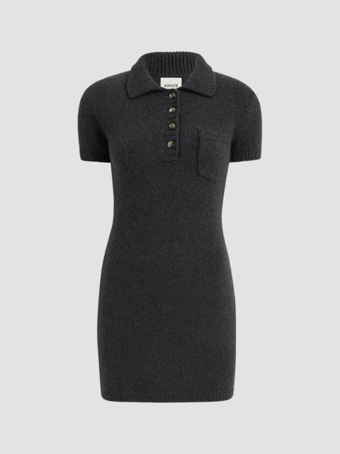 KHAITE Women's Nehra Cashmere Polo Minidress - Charcoal