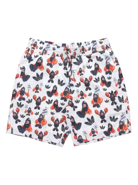 adidas adidas originals Artist Shorts Dragon Printing Sports Breathable White HA4698