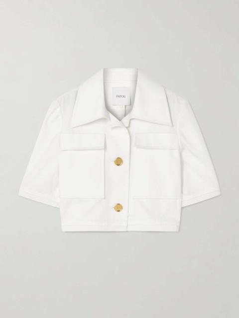PATOU Cropped cotton-twill jacket