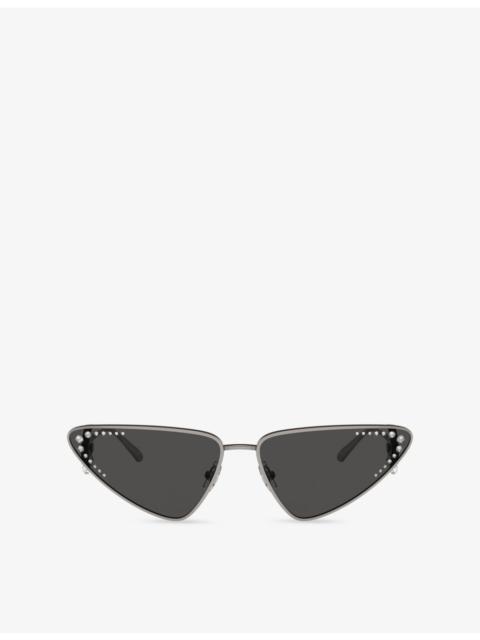 JIMMY CHOO JC4001B Cat-Eye Metal Sunglasses