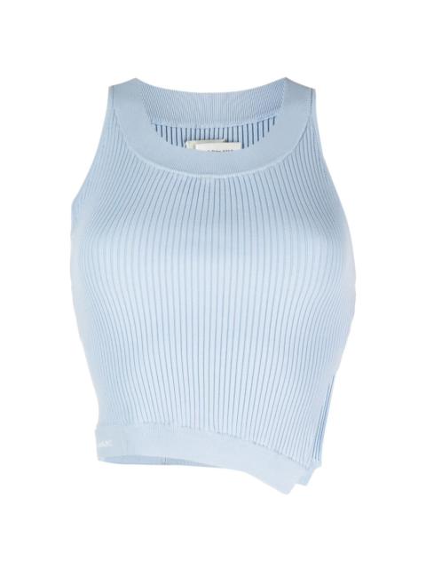 asymmetric knitted vest top
