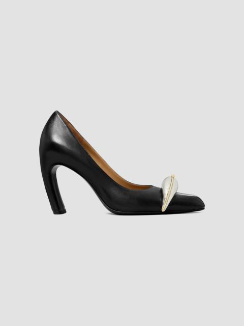 TORY BURCH Women's Pierced XL 90MM Leather Pumps - Perfect Black