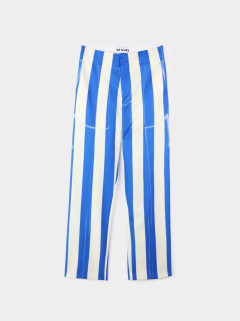 SUNNEI DOPPIO STRAIGHT PANTS / blue and beige stripes