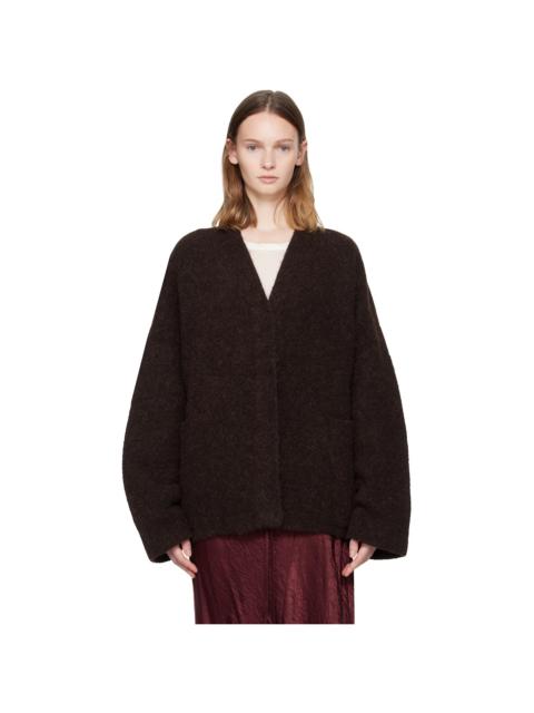 LAUREN MANOOGIAN Burgundy Double Face Cardigan