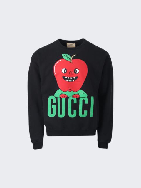 GUCCI Apple Logo Sweatshirt Black