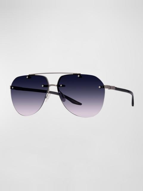 BARTON PERREIRA Jean Metal & Zyl Aviator Sunglasses
