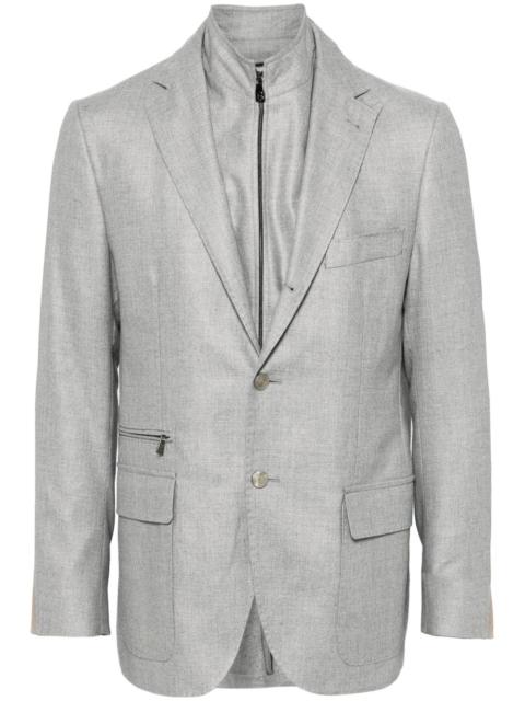CORNELIANI layered mélange-effect blazer
