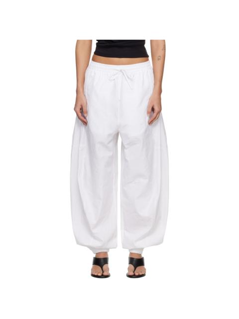 RÓHE White Volume Crushed Cotton Trousers