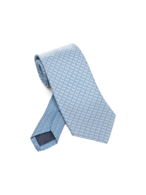 FERRAGAMO pattern-print silk tie